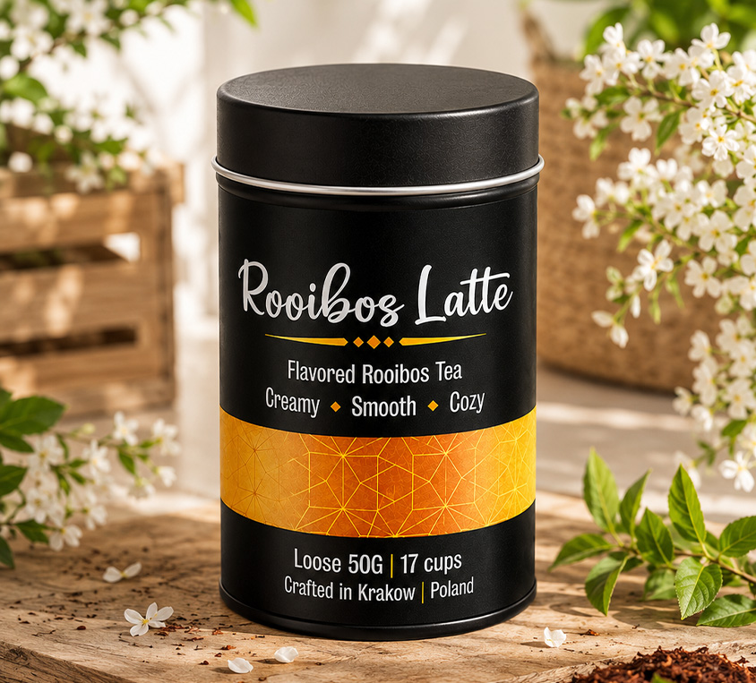 Rooibos Latte Leo Tea w eleganckiej puszce